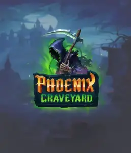 ELK Studios' Phoenix Graveyard game screen, showcasing the mystical graveyard and the legendary phoenix rising from the ashes. The visual highlights the slot's dynamic reel expansion mechanism, enhanced by its gorgeous symbols and gothic theme. The artwork conveys the game's mythological story of resurrection, making it enticing for those drawn to mythology.