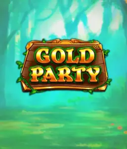 Step into the enchanted forest of the Gold Party game by Pragmatic Play, showcasing a beautifully designed wooden sign adorned with golden letters. The setting is a green forest adding a mystical touch to the game's theme. Ideal for fans of magical and nature-inspired games, providing a captivating gaming experience. 